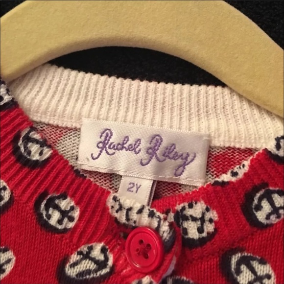 Rachel Riley Red White Blue Anchor Cardigan 2T. - Picture 2 of 7